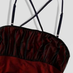 Red Shein retro 90s dress